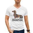 Dachshund Dog Dachshund Decor Books Nerds Dachshund Men's V-Neck T-Shirt