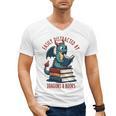 Dark Romance Romantasy Easily Distracted By Dragons & Books Men's V-Neck T-Shirt Dark Romance Romantasy Easily Distracted By Dragons & Books Men's V-Neck T-Shirt