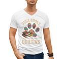 Dogs Books And Quilting Men's V-Neck T-Shirt