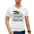 Emotionally Attached To Fictional Characters Banned Books Men's V-Neck T-Shirt Emotionally Attached To Fictional Characters Banned Books Men's V-Neck T-Shirt