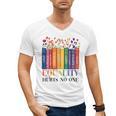 Equality Hurts No One LGBTQ Pride Books And Flowers Men's V-Neck T-Shirt
