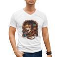 Fantasy Dragon Reading Book Lover Men's V-Neck T-Shirt Fantasy Dragon Reading Book Lover Men's V-Neck T-Shirt