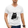 First Of All I’m A Delight Cute Cat Books Coffee Humor Men's V-Neck T-Shirt First Of All I’m A Delight Cute Cat Books Coffee Humor Men's V-Neck T-Shirt