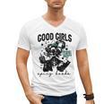 Good Girls Read Spicy Skeleton Book Club Men's V-Neck T-Shirt Good Girls Read Spicy Skeleton Book Club Men's V-Neck T-Shirt