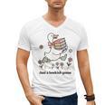 Goose With Books Cute Bookworm Reader Men's V-Neck T-Shirt Goose With Books Cute Bookworm Reader Men's V-Neck T-Shirt