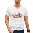 Halloween Book Lover Ghost Witch Books & Pumpkins Men's V-Neck T-Shirt