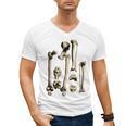 Hip And Leg Bones Book Print Vintage Human Bones Men's V-Neck T-Shirt Hip And Leg Bones Book Print Vintage Human Bones Men's V-Neck T-Shirt