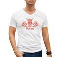 Horny Bull Romance Reader Shirt Spicy Books Bull Pun Men's V-Neck T-Shirt Horny Bull Romance Reader Shirt Spicy Books Bull Pun Men's V-Neck T-Shirt