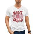 Hot Girls Read Book Lover Feminist Reader Premium Tri-Blend Men's V-Neck T-Shirt