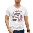 Iced Coffee & Reading Smut Books Girly Spicy Novels Men's V-Neck T-Shirt