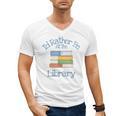 I'd Rather Be At The Library Book Lover Loves Books Men's V-Neck T-Shirt