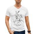 I'm Late I'm Late Rabbit From Alice Wonderland Book Men's V-Neck T-Shirt