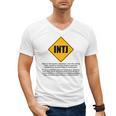 INTJ Warnings Architect Personality Type Introvert Men's V-Neck T-Shirt