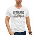 Introverted But Well-Read Book Lover Men's V-Neck T-Shirt