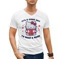 It's a Good Day To Read a Book Cute Cat Book Day Girls Boys Men's V-Neck T-Shirt It's a Good Day To Read a Book Cute Cat Book Day Girls Boys Men's V-Neck T-Shirt