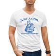 Just a Girl Who Loves Books Book Lover Bookish Men's V-Neck T-Shirt Just a Girl Who Loves Books Book Lover Bookish Men's V-Neck T-Shirt