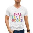 Just a Girl Who Loves Books Reader Girls Bookish Women Men's V-Neck T-Shirt