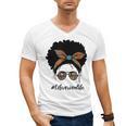 Librarian Teacher Messy Bun Life Book Library Back To School Men's V-Neck T-Shirt