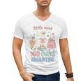 Little Miss 100 Days Smarter Cute Goose Reading Books Girls Men's V-Neck T-Shirt Little Miss 100 Days Smarter Cute Goose Reading Books Girls Men's V-Neck T-Shirt