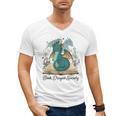 Magical Book Dragon Fantasy Reading Enthusiast Art Men's V-Neck T-Shirt Magical Book Dragon Fantasy Reading Enthusiast Art Men's V-Neck T-Shirt