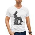 Men Pixel Art Geometric Book Human Drawing Graphic Men Men's V-Neck T-Shirt