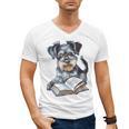 Nerdy Schnauzer Dog Book Lover Glasses Cute Pet For Men Women Kids Men's V-Neck T-Shirt Nerdy Schnauzer Dog Book Lover Glasses Cute Pet For Men Women Kids Men's V-Neck T-Shirt