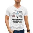Nothing Beats Reading Rock Paper Scissors Reader Book Lover Men's V-Neck T-Shirt