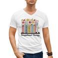 Occupational Therapy Wildflower Book OT Therapist Assistant Men's V-Neck T-Shirt Occupational Therapy Wildflower Book OT Therapist Assistant Men's V-Neck T-Shirt