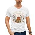 Plants Books And Coffee Nature Leaves Reading Book Lover Premium Tri-Blend Men's V-Neck T-Shirt