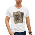 Queen Of Books Playing Card Aesthetic For Book Lovers Premium Tri-Blend Men's V-Neck T-Shirt