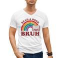 Read A Book Bruh Rainbow Vintage Reading Library Student Men's V-Neck T-Shirt