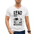 Read More Books Ghost Halloween Reading Teacher Literacy Men's V-Neck T-Shirt
