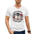 Read Books Be Kind Stay Weird Dragon Book Lover Men's V-Neck T-Shirt