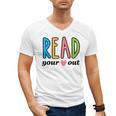Read Your Heart Read Reading Librarian Book Across America Men's V-Neck T-Shirt