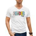Reader I Am Bookworm Librarian I Heart Read Book Lover Men's V-Neck T-Shirt
