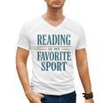 Reading Is My Favorite Sport Literary Book Lover Typography Men's V-Neck T-Shirt Reading Is My Favorite Sport Literary Book Lover Typography Men's V-Neck T-Shirt