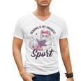 Reading Is My Favorite Sport Saying Cat And Book Lover Men's V-Neck T-Shirt Reading Is My Favorite Sport Saying Cat And Book Lover Men's V-Neck T-Shirt