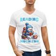 Reading Is Snow Much Fun Christmas Xmas Book Reading Men's V-Neck T-Shirt