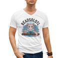 Readsolotl Book Lover Reading Axolotl Kids Reader Men's V-Neck T-Shirt Readsolotl Book Lover Reading Axolotl Kids Reader Men's V-Neck T-Shirt