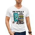 Respect Elders Cellphone Pushing Books In a Wheelchair Men's V-Neck T-Shirt