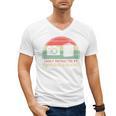 Retro Easily Distracted By Cameras & Books Photography Men's V-Neck T-Shirt