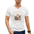 Retro North Pole Reading Club Hot Cocoa Book Lovers Xmas Men's V-Neck T-Shirt Retro North Pole Reading Club Hot Cocoa Book Lovers Xmas Men's V-Neck T-Shirt