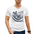 Schnauzer Hammock Reading Book Schnauzer Glasses Men's V-Neck T-Shirt Schnauzer Hammock Reading Book Schnauzer Glasses Men's V-Neck T-Shirt