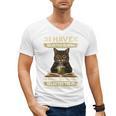 i Have Selective Hearing Cat Coffee Books Retro Men's V-Neck T-Shirt i Have Selective Hearing Cat Coffee Books Retro Men's V-Neck T-Shirt