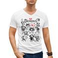 Skelanimals I Bite Vintage Retro Dead Pet Textbook Collage Men's V-Neck T-Shirt