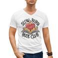 Slow Burn Book Club Romantasy Trope Smut Dark Romance Reader Men's V-Neck T-Shirt Slow Burn Book Club Romantasy Trope Smut Dark Romance Reader Men's V-Neck T-Shirt