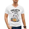 Unearth a Story Cute Dinosaur Summer Reading 2026 Dino Book Men's V-Neck T-Shirt Unearth a Story Cute Dinosaur Summer Reading 2026 Dino Book Men's V-Neck T-Shirt