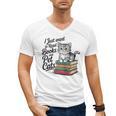 Vintage I Just Want To Read Books And Pet Cats Cat Raglan Baseball Tee Men's V-Neck T-Shirt Vintage I Just Want To Read Books And Pet Cats Cat Raglan Baseball Tee Men's V-Neck T-Shirt