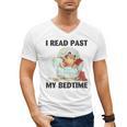 Vintage I Read Past My Bedtime Cute Sleeping Bear Book Lover Men's V-Neck T-Shirt Vintage I Read Past My Bedtime Cute Sleeping Bear Book Lover Men's V-Neck T-Shirt