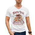 Vintage Retro North Pole Book Club Hot Cocoa Men's V-Neck T-Shirt Vintage Retro North Pole Book Club Hot Cocoa Men's V-Neck T-Shirt